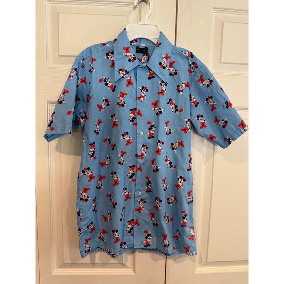 RARE Vintage 60s/70s Mickey Mouse All Over Print Herb Walter Button Up Shirt - Picture 1 of 8